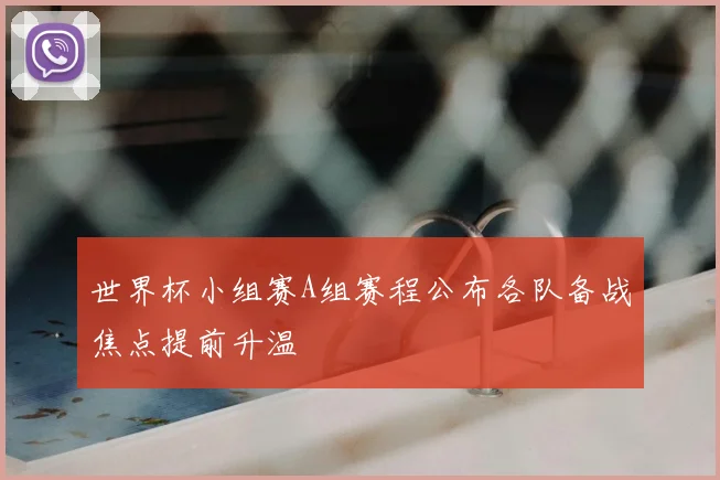 世界杯小组赛A组赛程公布各队备战焦点提前升温